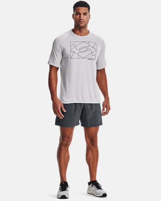 Men's UA Tech™ 2.0 Boxed Logo Short Sleeve in Gray image number 2